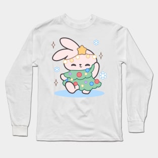 Bunny Chirstmas Tree Long Sleeve T-Shirt